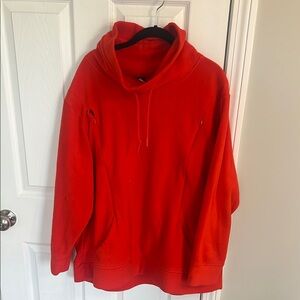 Vibrant Red Turtleneck Sweater Cozy Knit